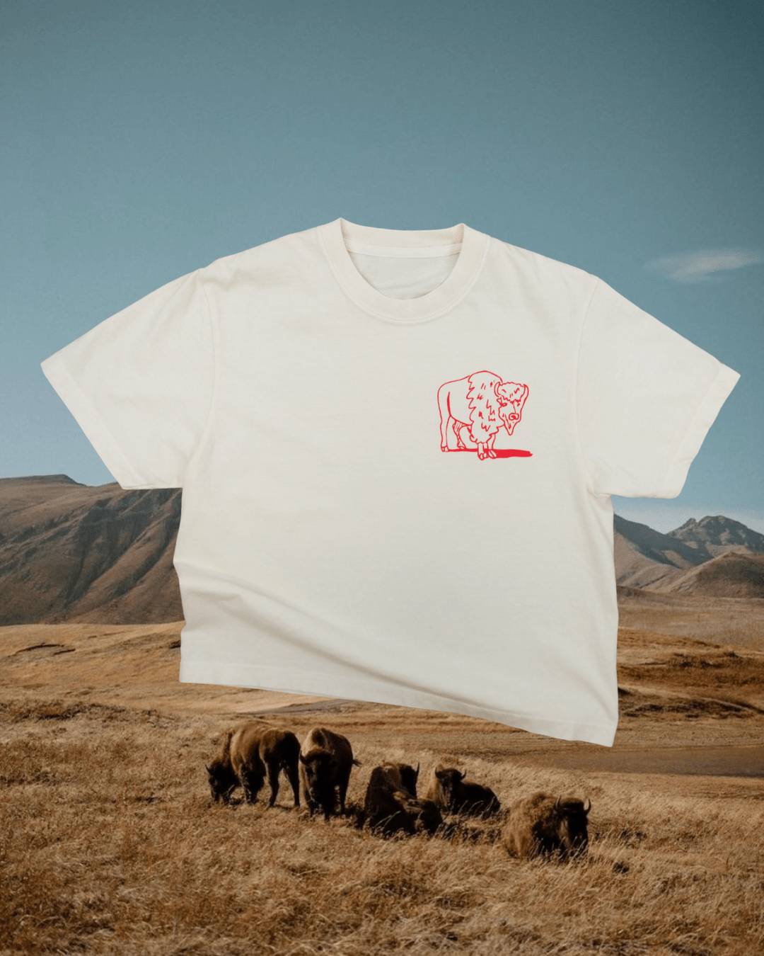 "Yellowstone Traffic Jam" Crop Tee