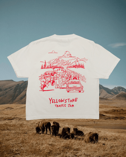 "Yellowstone Traffic Jam" Crop Tee