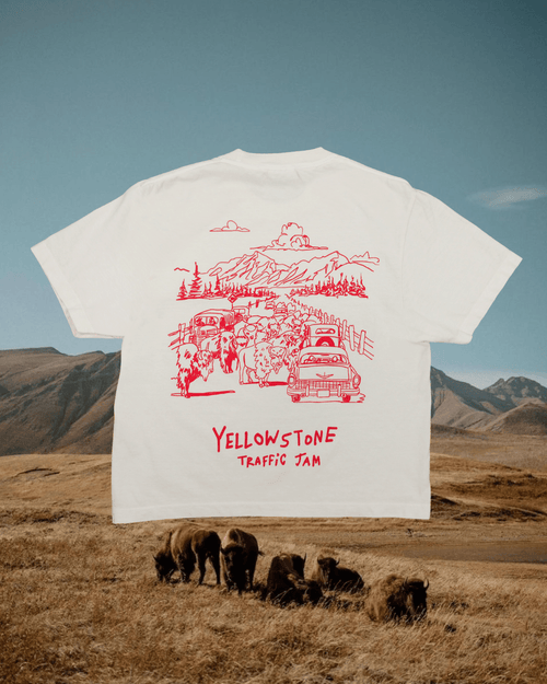"Yellowstone Traffic Jam" Crop Tee