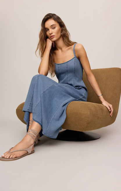 Leonora Indigo Midi Dress Classic Indigo