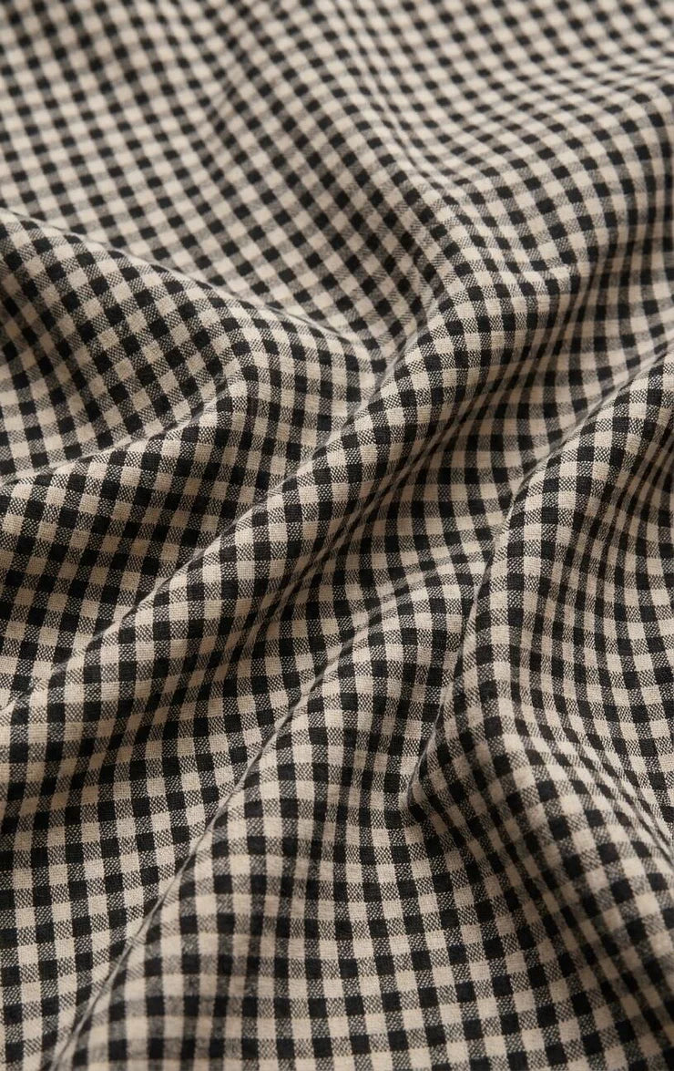Merit Gingham Top- Black
