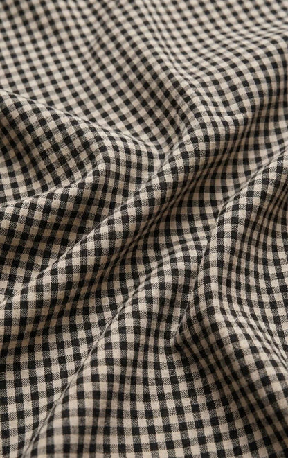 Merit Gingham Top- Black
