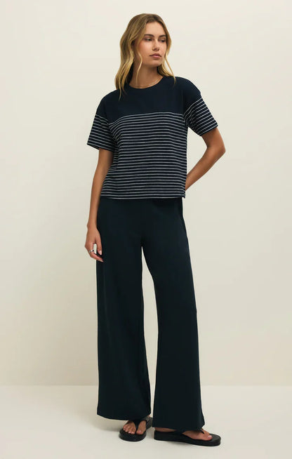 Andre Wide Leg Pant- Eclipse