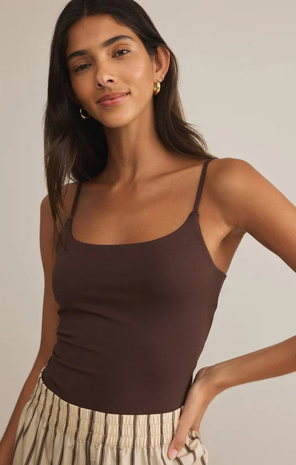 Luxe Smooth Jersey Bodysuit- Lava Rock