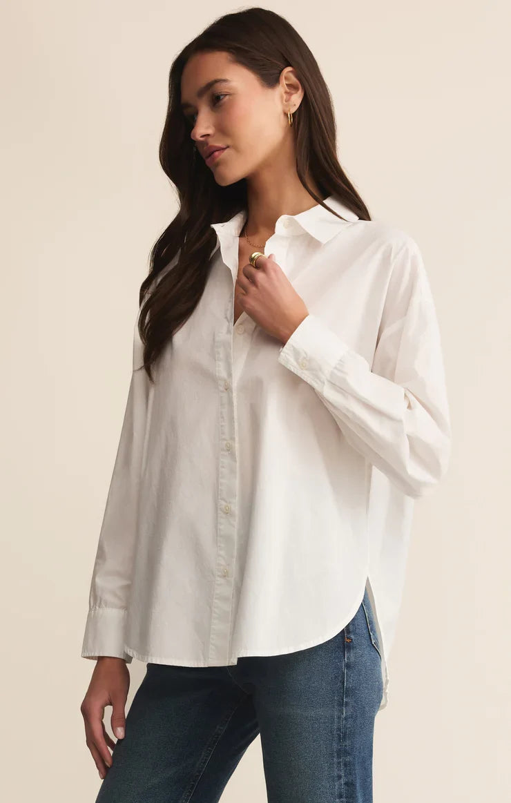 Elevated Poplin Shirt - White