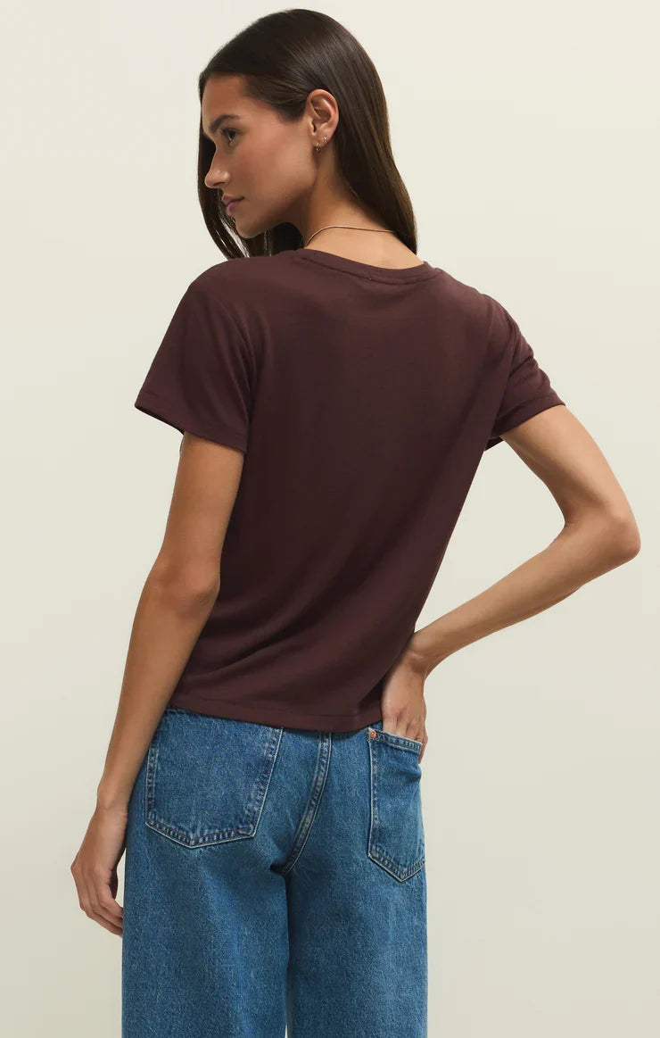 Tourist Tee in Chocolate Cherry