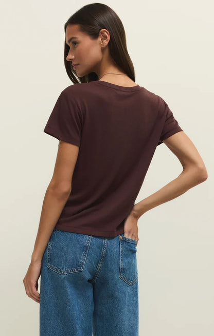 Tourist Tee in Chocolate Cherry