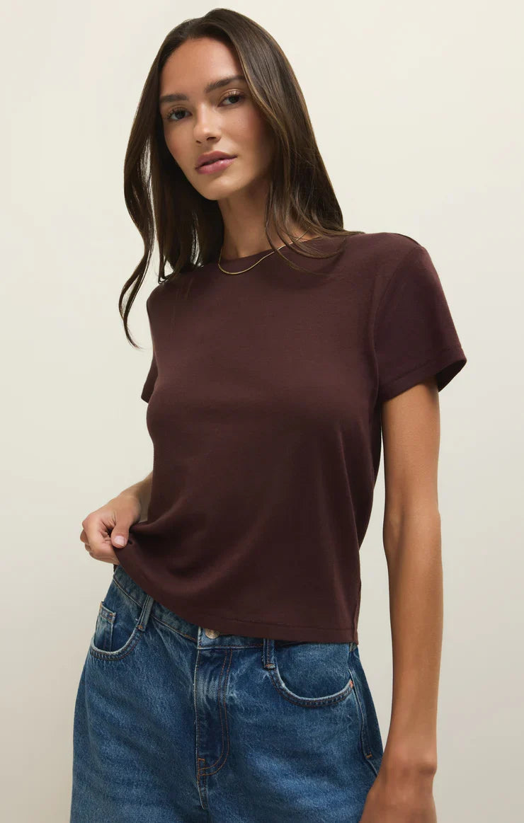 Tourist Tee in Chocolate Cherry