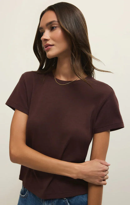 Tourist Tee in Chocolate Cherry