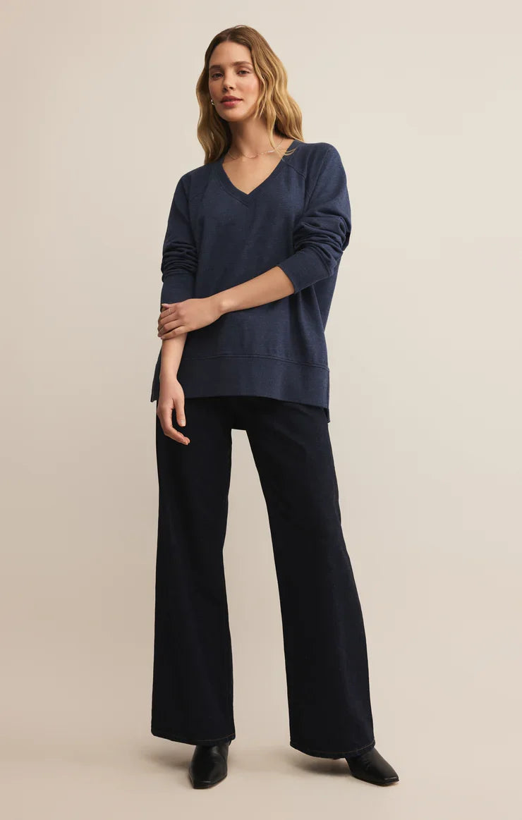 Modern V-Neck Weekender - Sapphire