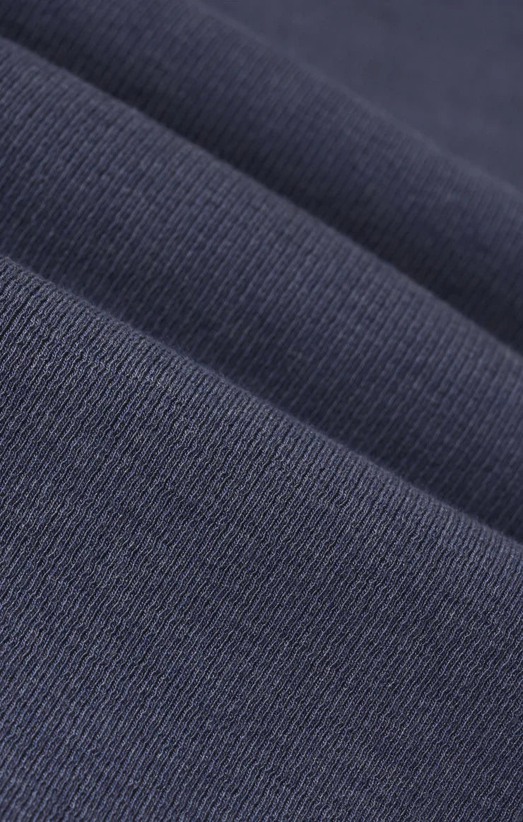 Renae Rib Short Sleeve Top- Indigo