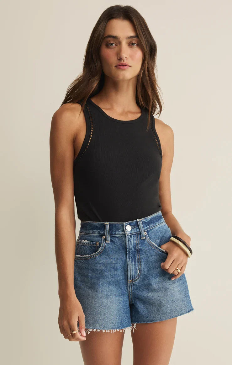Boa Rib Tank- Black