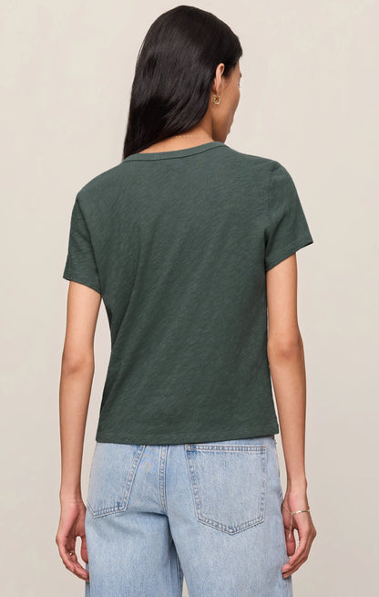 Junie Slub Tee Shirt- Emerald Cove
