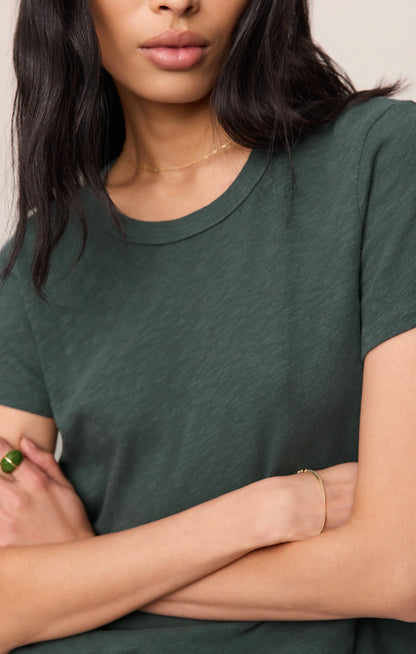 Junie Slub Tee Shirt- Emerald Cove