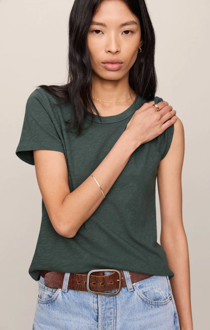 Junie Slub Tee Shirt- Emerald Cove