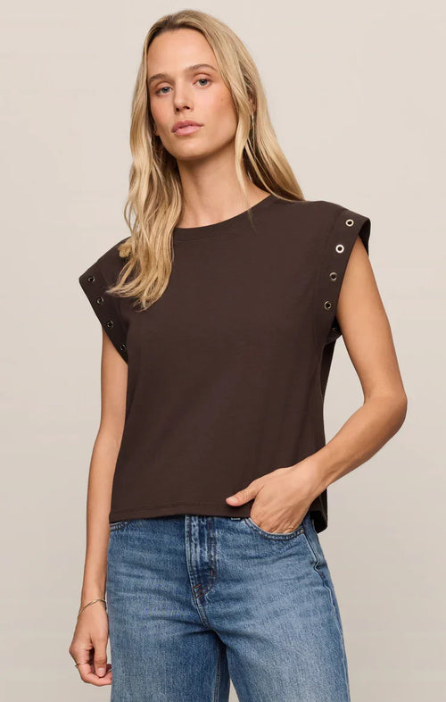 Camino Grommet Top- Dark Chocolate