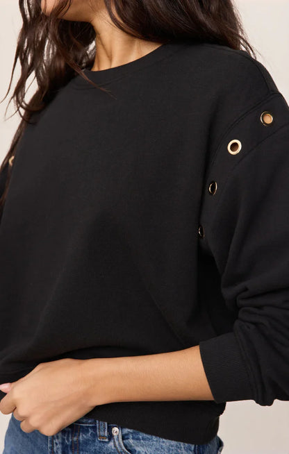 Axel Grommet Sweatshirt- Black