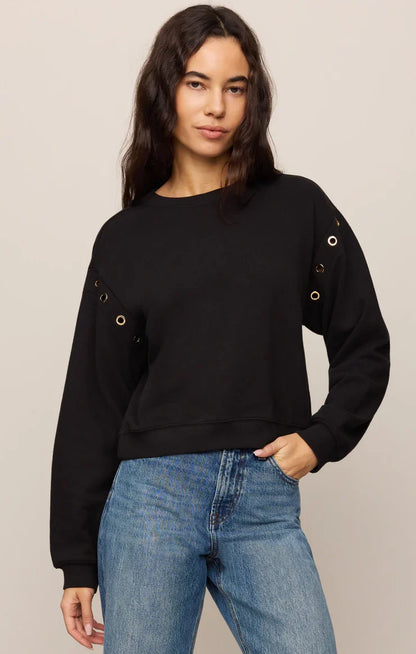 Axel Grommet Sweatshirt- Black