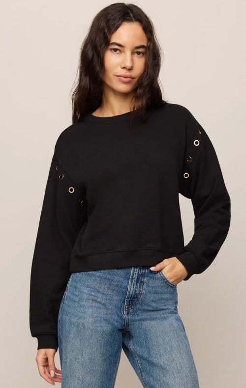 Axel Grommet Sweatshirt- Black