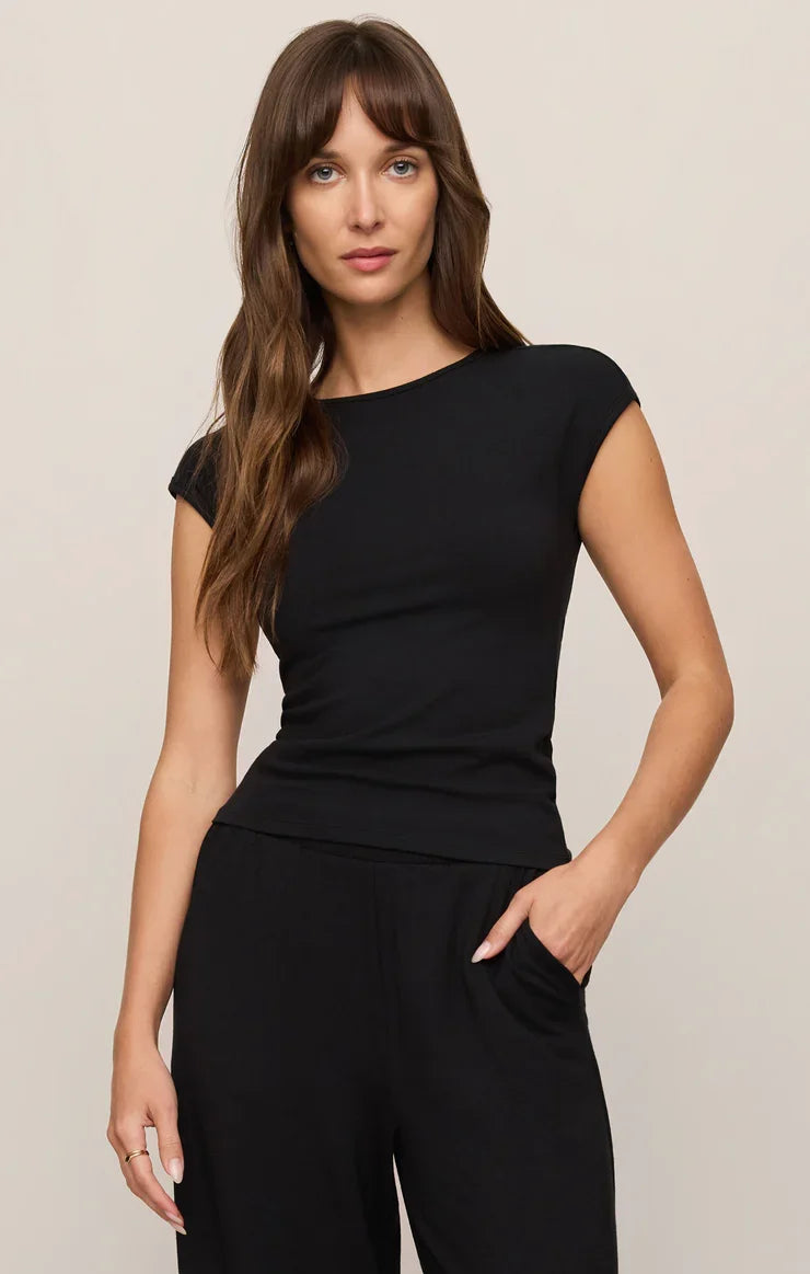 Soft Trace Second Skin Top- Black