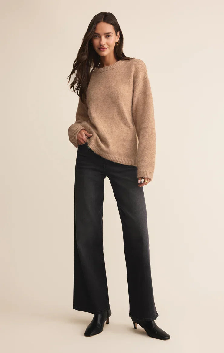 Snowed In Sweater Heathered Carmel