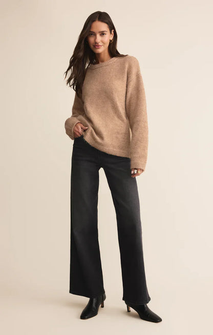 Snowed In Sweater Heathered Carmel