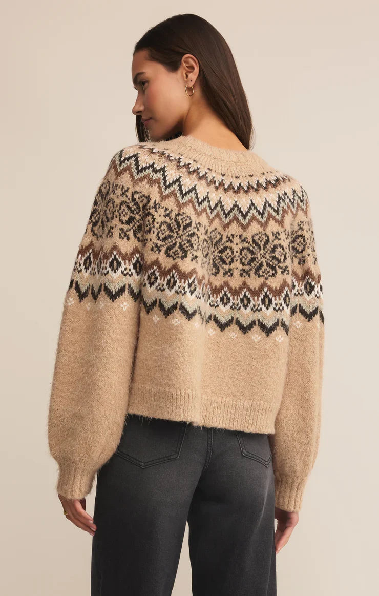Kenaby Fair Isle Sweater - Oatmeal