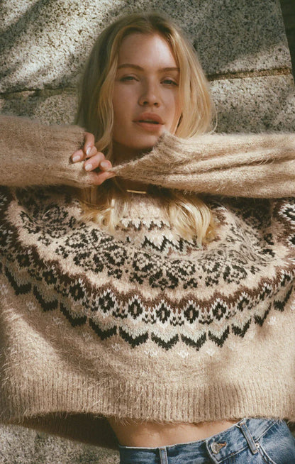 Kenaby Fair Isle Sweater - Oatmeal