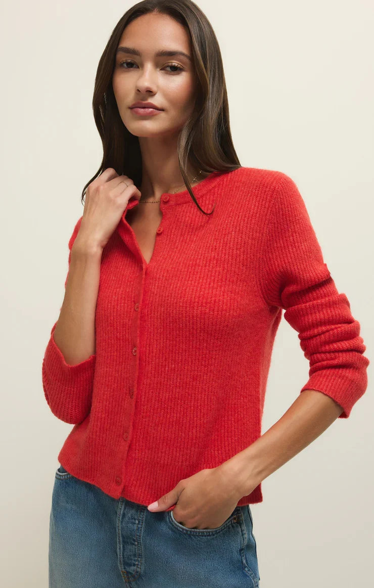 Medina Rib Cardigan - Lotus