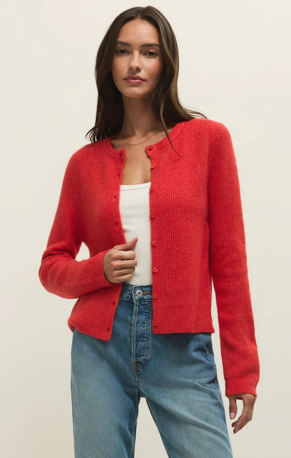 Medina Rib Cardigan - Lotus