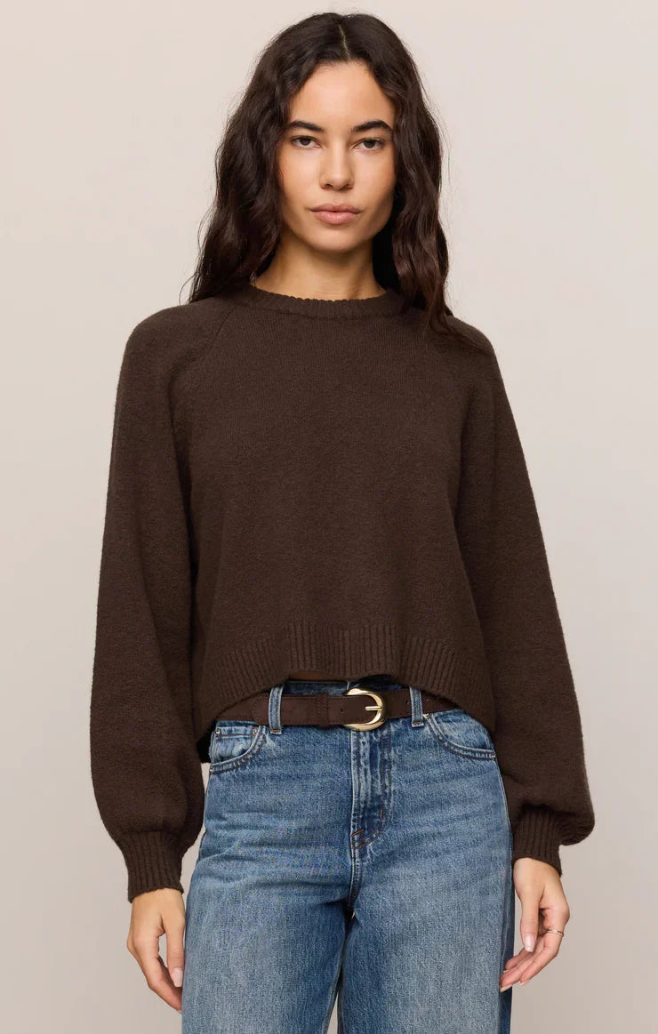 Coming Up Sweater- Dark Chocolate