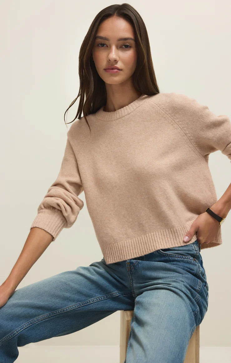 Coming Up Cozy Sweater - Light Camel
