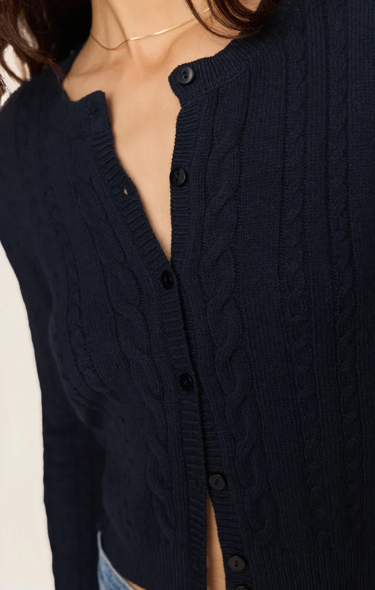 Cera Long Sleeve Cardigan Eclipse