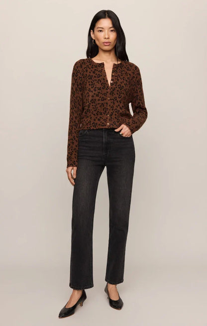 Medina Leopard Cardigan - Burnt Umber
