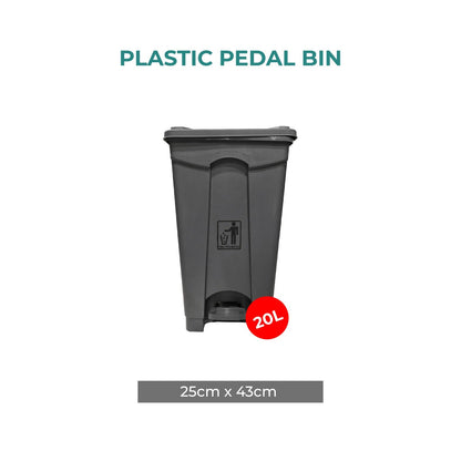 Zidello Plastic Dustbin – Durable Foot-Operated Dustbin for Home, Kitchen & Office (Random colours)