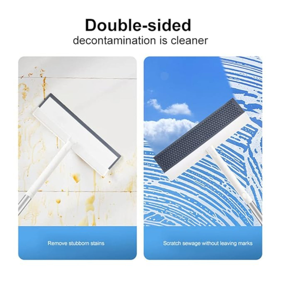 Zidello 2 in 1 Scrapper and Glass Wiper – Streak-Free Window & Mirror Cleaning Tool