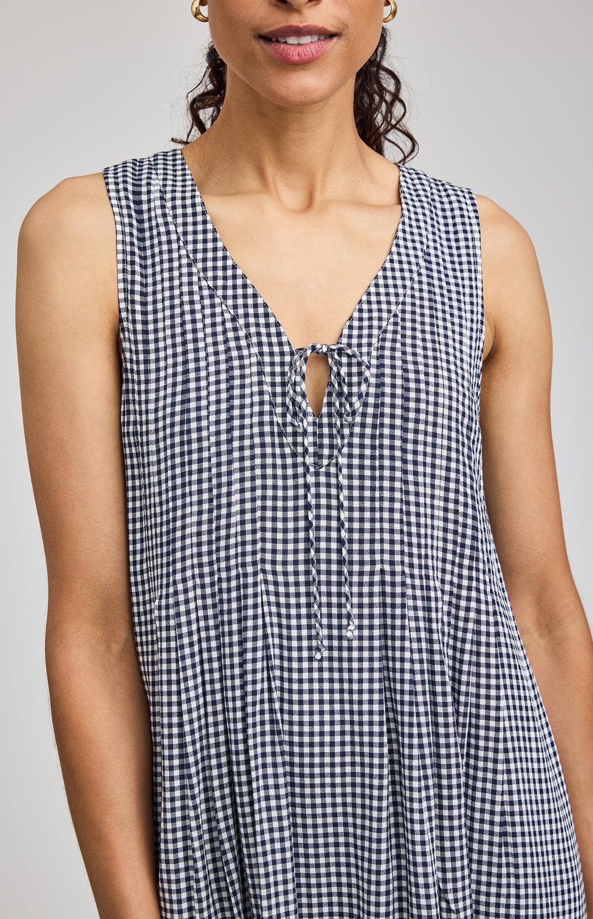 Navy Gingham Zoey Dress