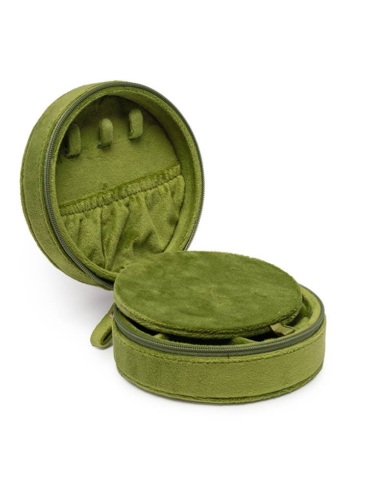 Velvet Jewelry Zip Case: Martini