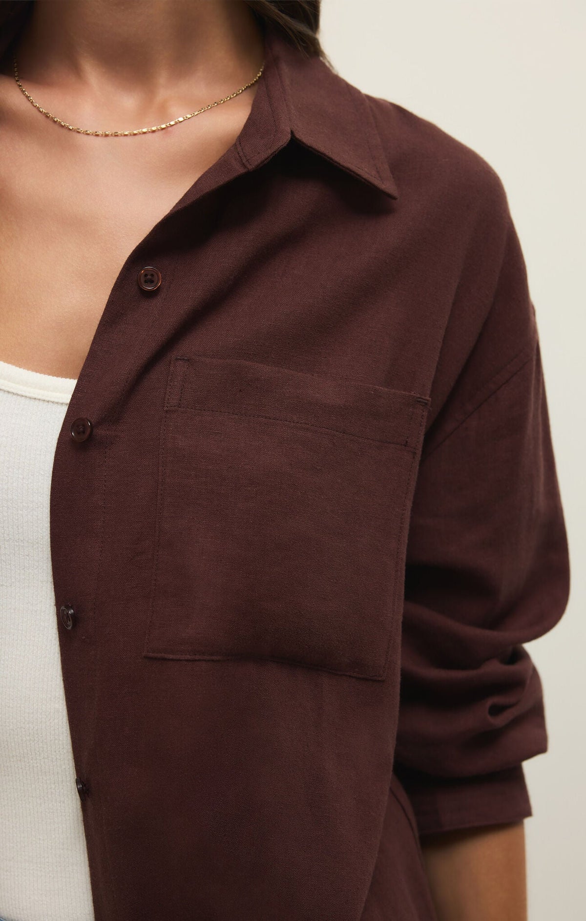Alfie Button Up Shirt- Chocolate Cherry