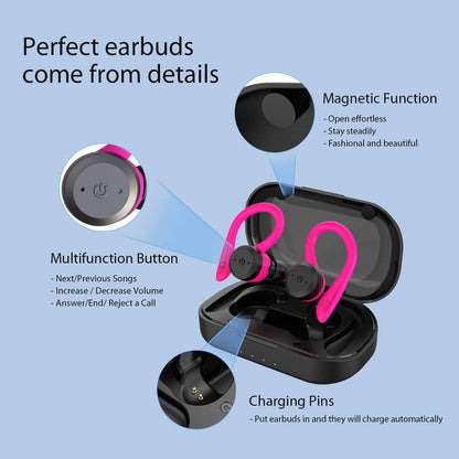 APEKX Bluetooth Headphones True Wireless Earbuds with Charging Case