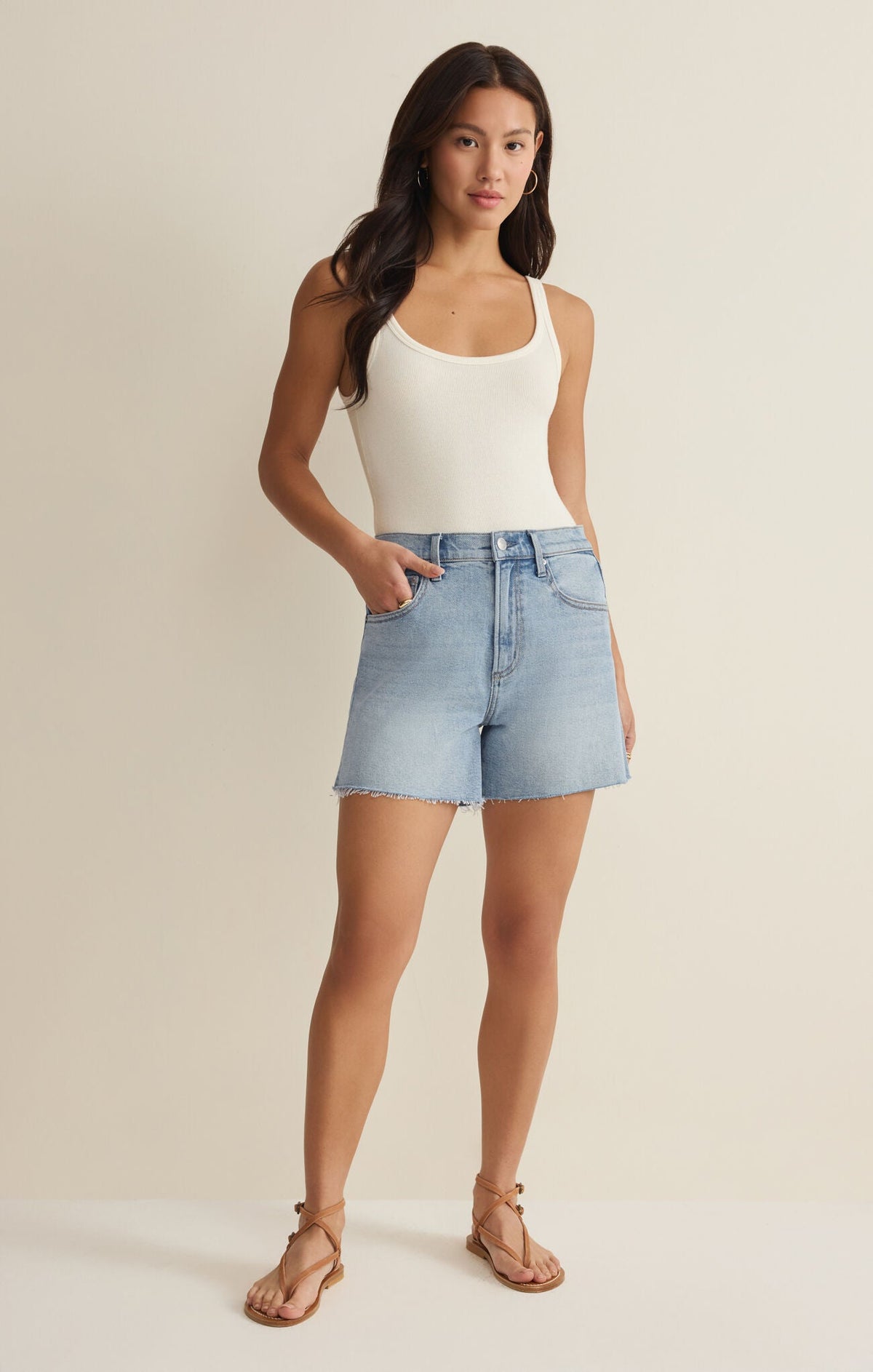 Jonah Mid Rise Relaxed Short- Avalon