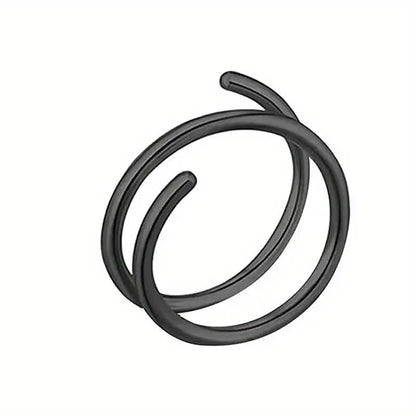 Stainless Steel Double Helix Nose Ring – 14K Gold Plated Hot Style Piercing Jewelry for Women