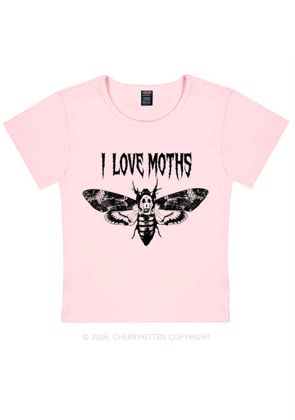 Halloween I Love Moths Y2K Baby Tee Cherrykitten