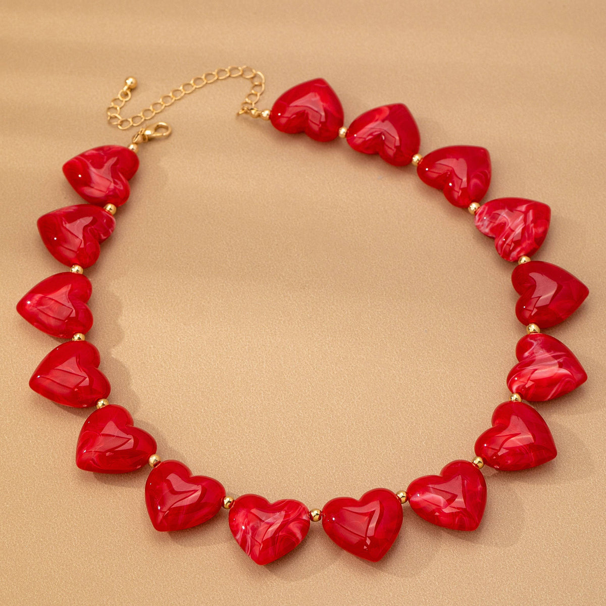 Large Heart Beaded Necklace