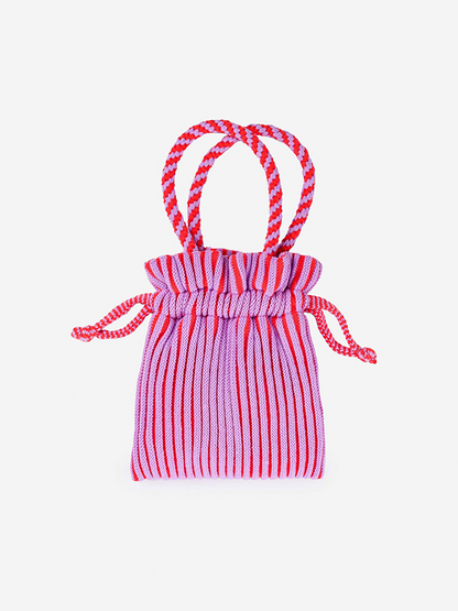 Candy Stripe Mini Tote: Poppy Lilac