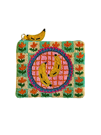 Beaded Coin Purse: Banana