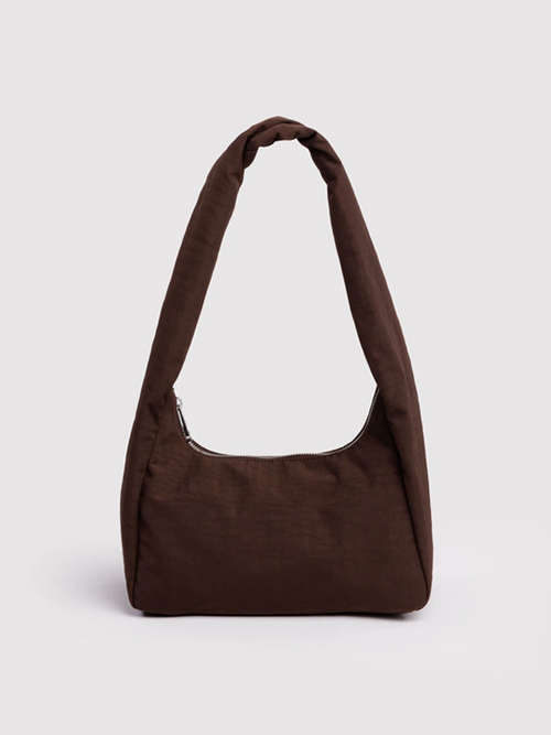 Small Nylon Meringue Bag: Coffee