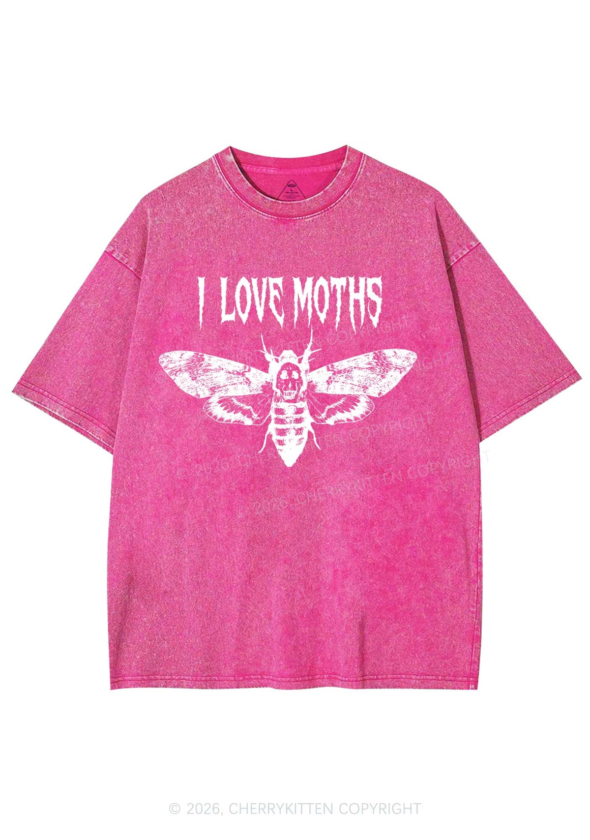 Halloween I Love Moths Y2K Shirts Washed Tee Cherrykitten