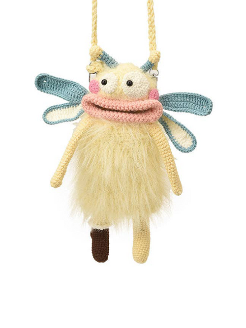 Crochet Big Mouth Elf Bag: Yellow
