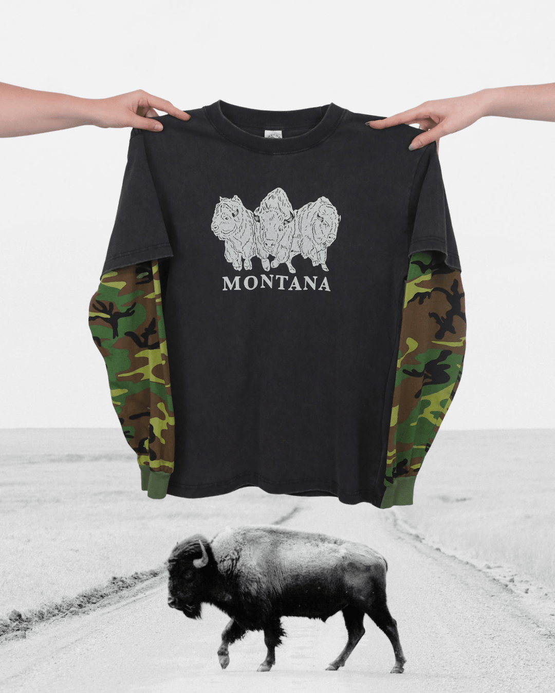"Bison Power" 90's Long Sleeve